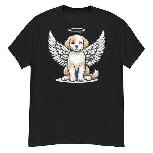"Angel Paws" - Serene Dog with Wings and Halo Design